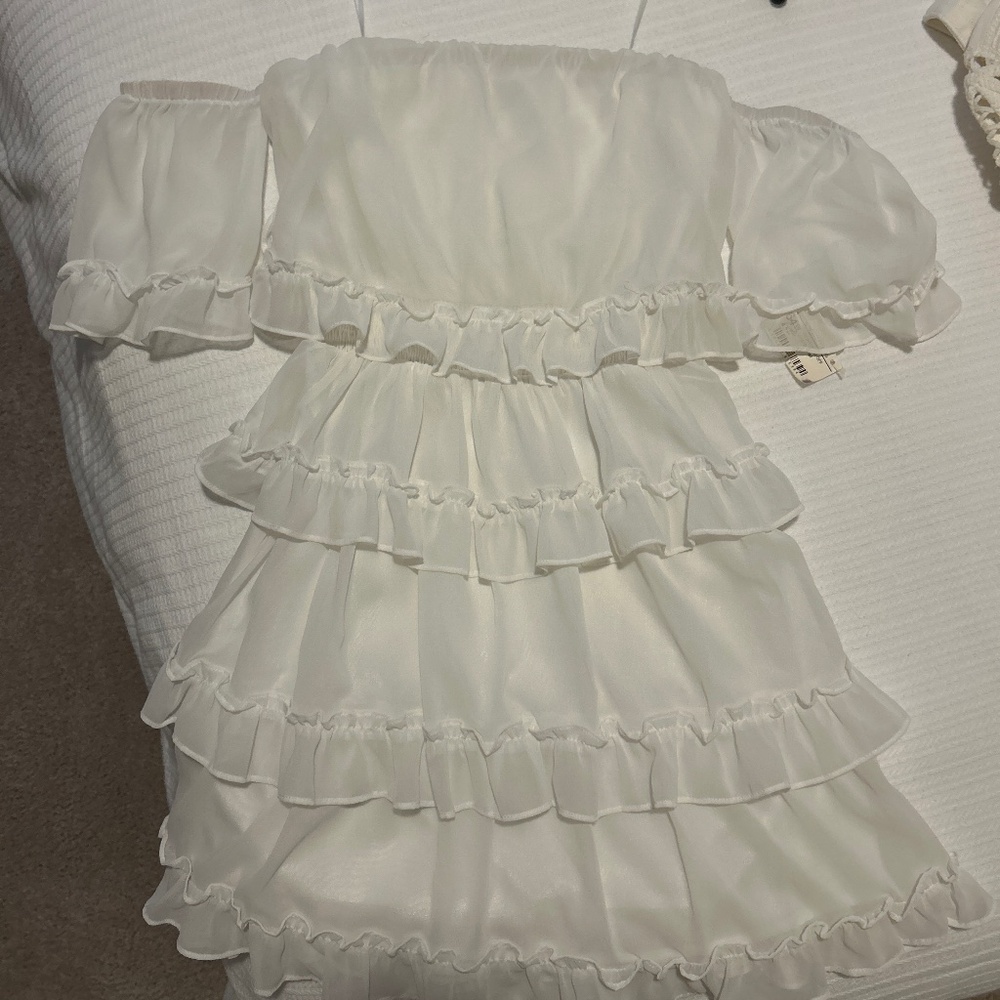 White off the shoulder dress